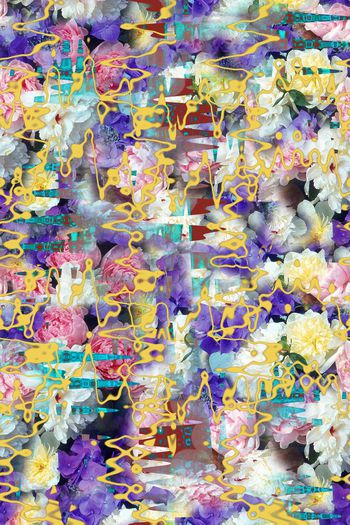 手绘水彩印花华亿平台图片