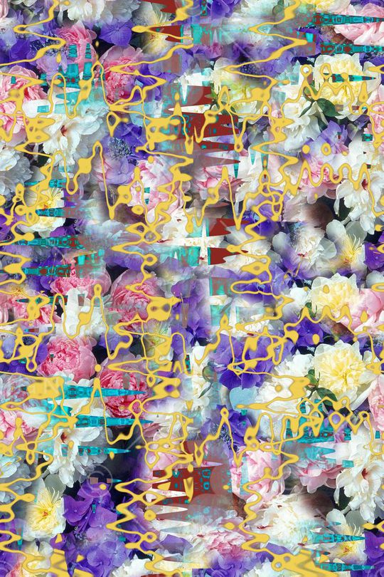 手绘水彩印花华亿平台图片