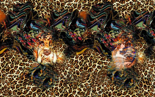 豹纹印花华亿平台图片