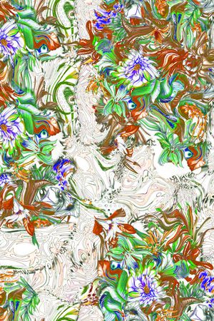 手绘水彩印花华亿平台图片