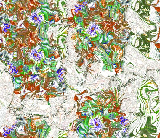 手绘水彩印花华亿平台图片