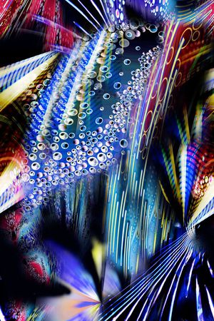 几何线条印花华亿平台图片