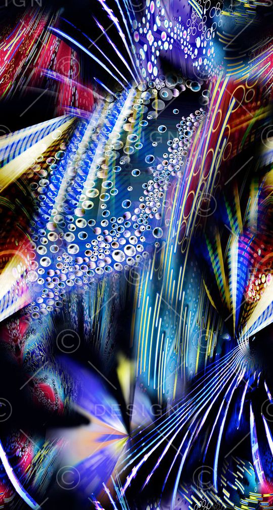 几何线条印花华亿平台图片