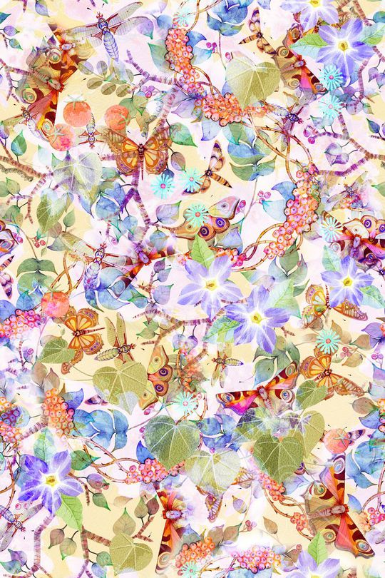 手绘水彩印花华亿平台图片