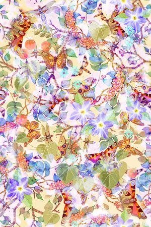 手绘水彩印花华亿平台图片