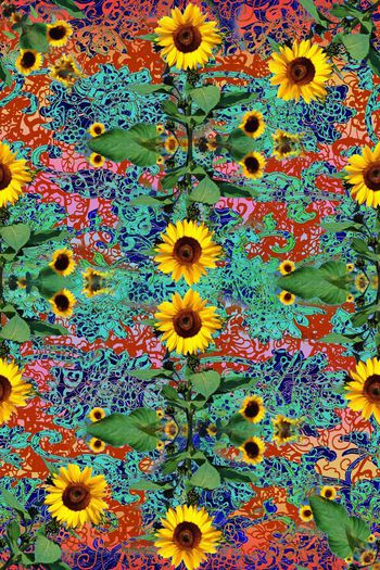 手绘水彩印花华亿平台图片