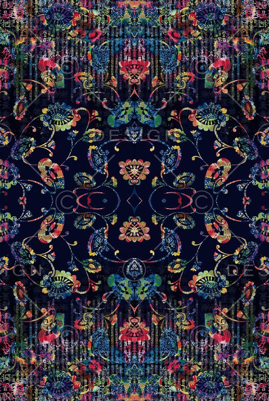 手绘水彩印花华亿平台图片