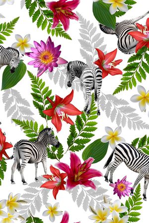 热带植物印花华亿平台图片