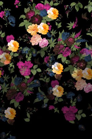 手绘水彩印花华亿平台图片