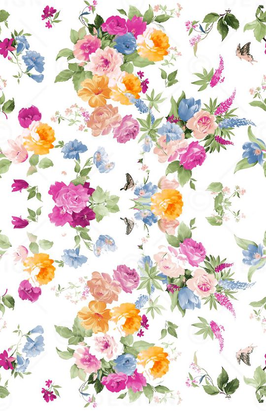 手绘水彩印花华亿平台图片