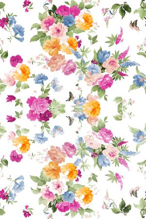 手绘水彩印花华亿平台图片