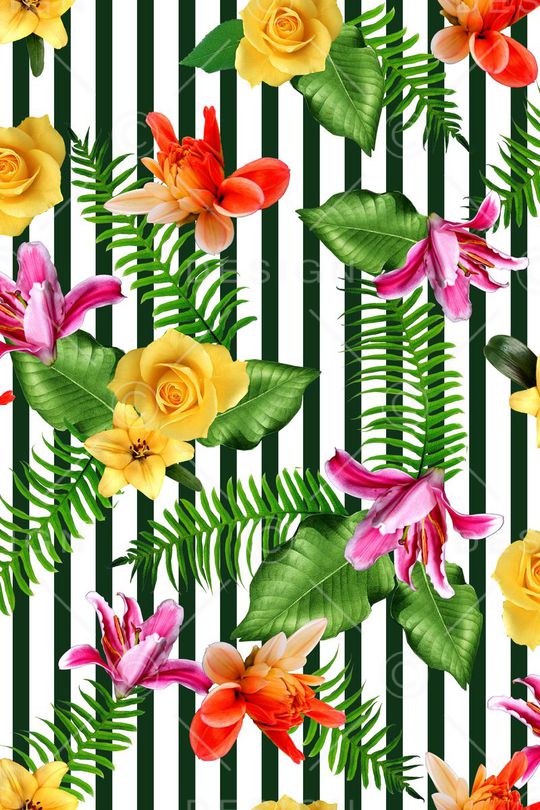 花卉印花华亿平台图片