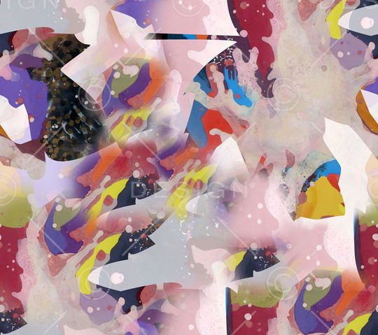 几何色块印花华亿平台图片