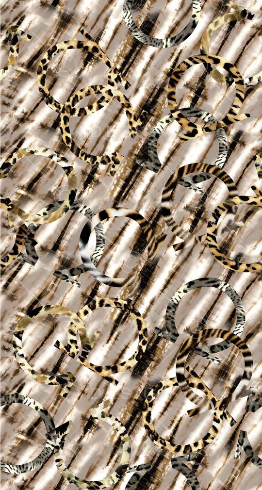 几何圆环印花华亿平台图片