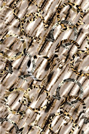 几何圆环印花华亿平台图片