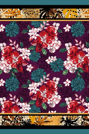 花卉印花华亿平台图片