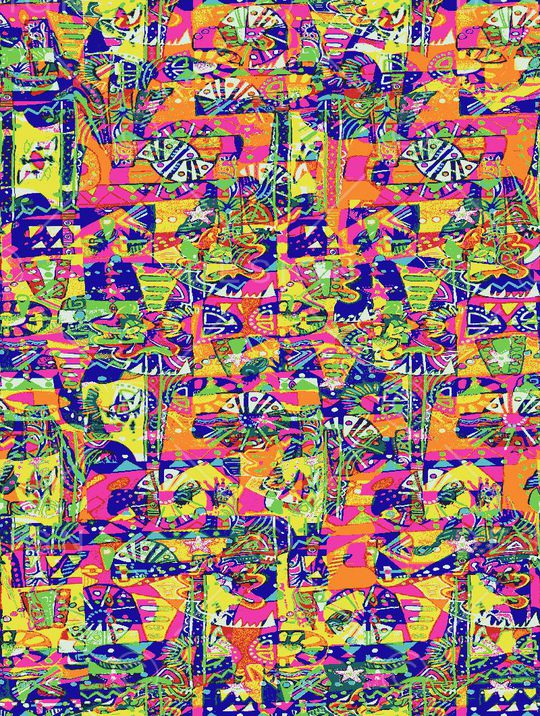 抽象印花华亿平台图片