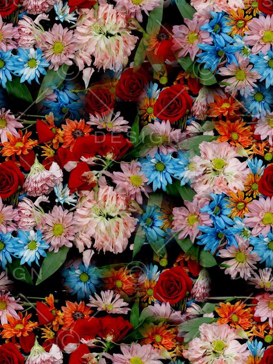 花卉印花华亿平台图片