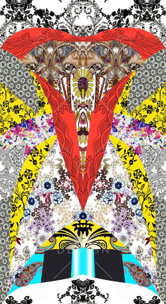 佩斯利涡旋纹印花华亿平台图片