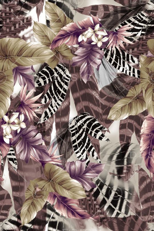 手绘水彩印花华亿平台图片