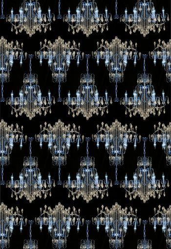 288432-奢华欧式宫廷风写实吊灯印花