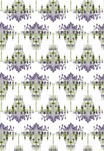 288433-奢华欧式宫廷风写实吊灯印花