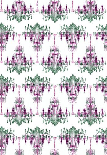 288434-奢华欧式宫廷风写实吊灯印花