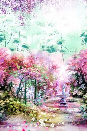 手绘水彩印花华亿平台图片