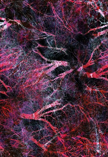 288485-水彩油画笔触树枝树林印花