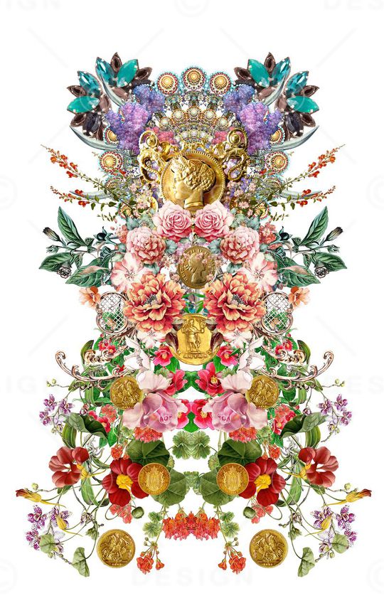 花卉印花华亿平台图片