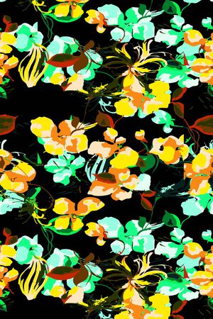 手绘水彩印花华亿平台图片