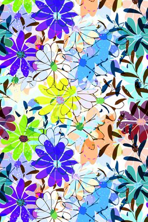 手绘水彩印花华亿平台图片