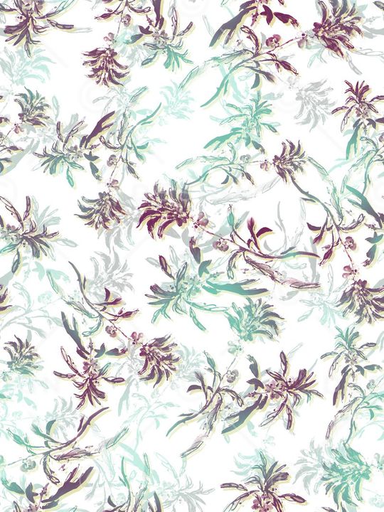 手绘水彩印花华亿平台图片