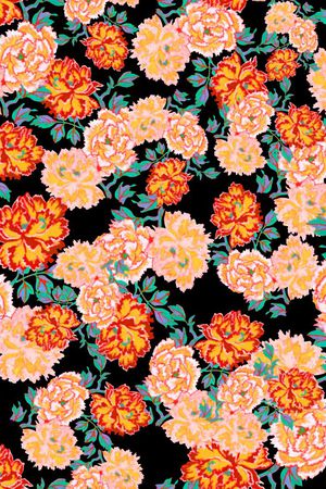 手绘水彩印花华亿平台图片