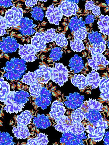 288756-黑底花卉花朵组合