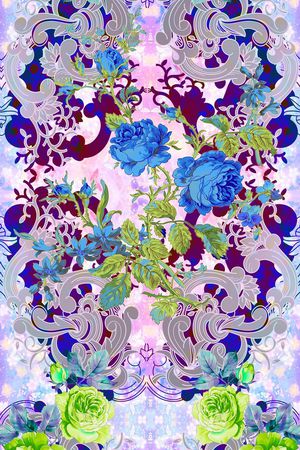 中国风。古典印花华亿平台图片