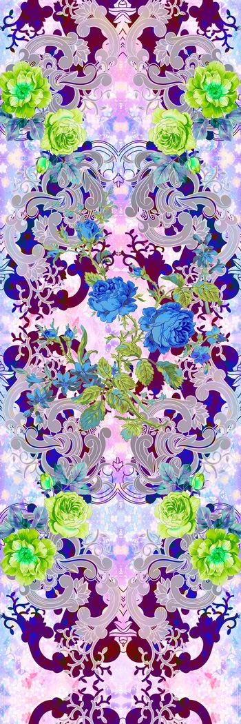 288896-中国风古典青花瓷花卉龙纹家纺