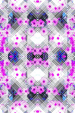 几何菱格印花华亿平台图片