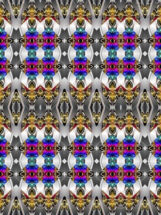 几何图形印花华亿平台图片