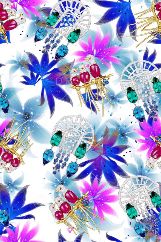 花卉印花华亿平台图片