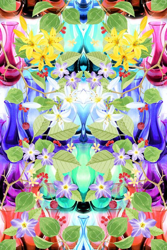 手绘水彩印花华亿平台图片