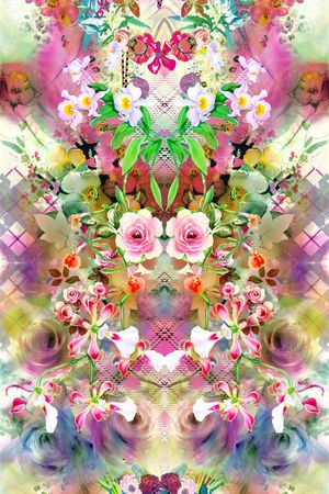 手绘水彩印花华亿平台图片