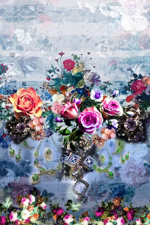 花卉印花华亿平台图片