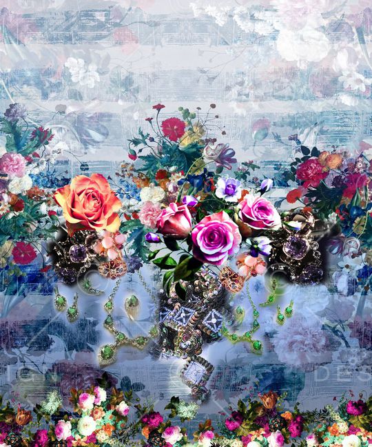 花卉印花华亿平台图片