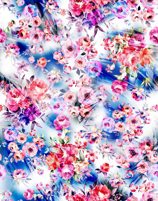 手绘水彩印花华亿平台图片