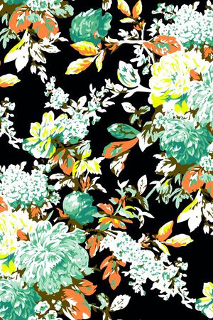 手绘水彩印花华亿平台图片