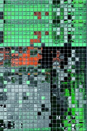 几何方格印花华亿平台图片