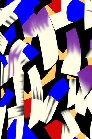 几何色块印花华亿平台图片