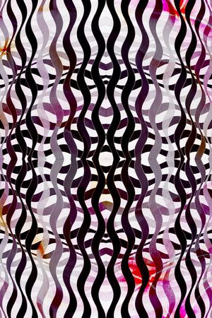 几何波纹印花华亿平台图片