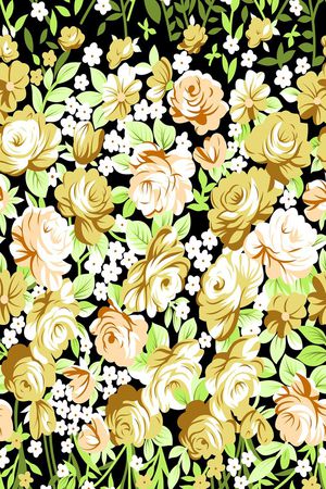 手绘水彩印花华亿平台图片